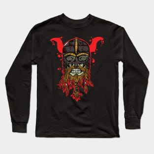 Viking Skull Long Sleeve T-Shirt